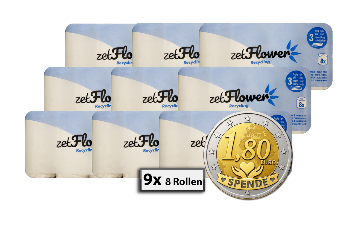 Toilettenpapier Weiß 3-lagig