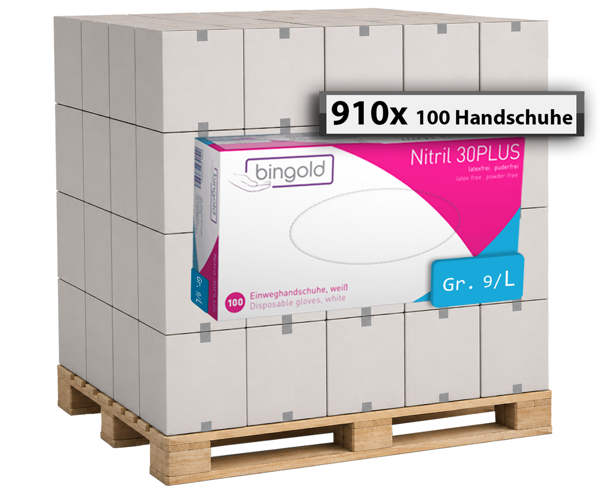 BINGOLD Nitril 30PLUS Einweghandschuhe Kobaltblau