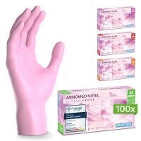 ARNOMED NITRIL BLOSSOM ROSE - Einmalhandschuhe Rosa