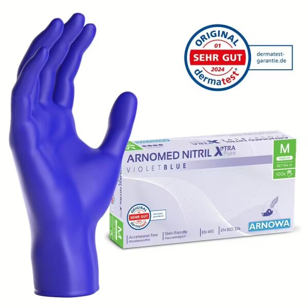 ARNOMED NITRIL XTRA PURE - Hautverträgliche Einmalhandschuhe