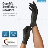 ARNOMED LATEX BLACK – Latex Handschuhe Schwarz