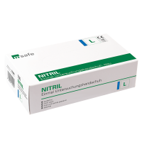 msafe Nitril-Handschuhe Extra puderfrei blau,...