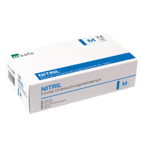 msafe Nitril-Handschuhe Extra puderfrei blau,...