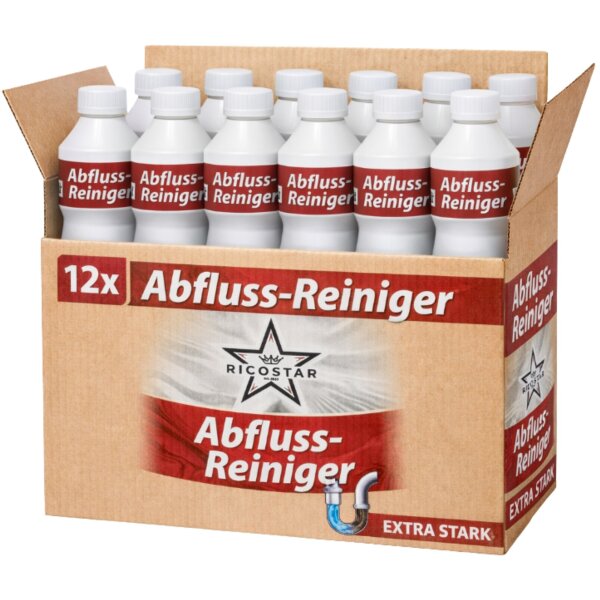 Ricostar Abflussreiniger - Karton á 12 Flaschen