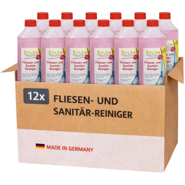 Assindia GV-Line Fliesen- & Sanitär-Reiniger 1000 ml - Karton á 12 Flaschen