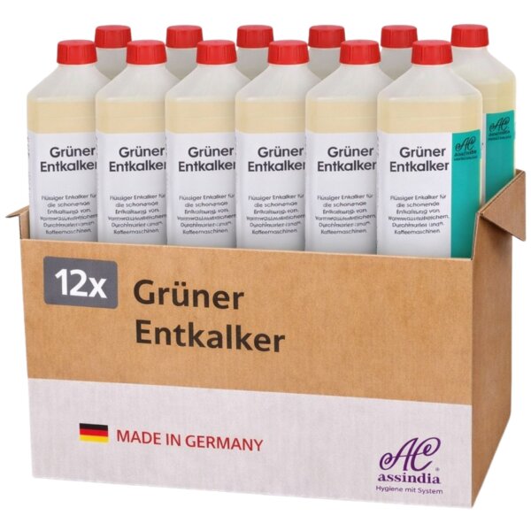 Grüner Entkalker – Flüssig-Konzentrat 1000 ml - Karton á 12 Flaschen