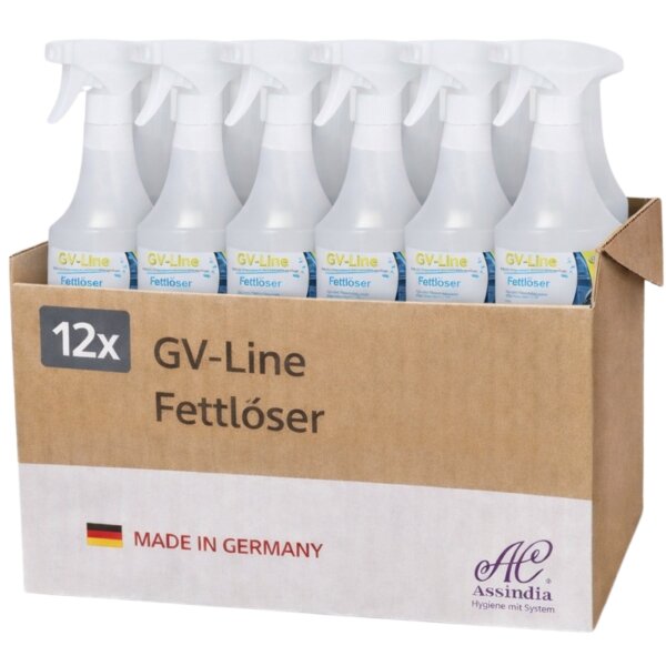 Assindia GV-Line Fettlöser – 1000 ml - Karton á 12 Flaschen