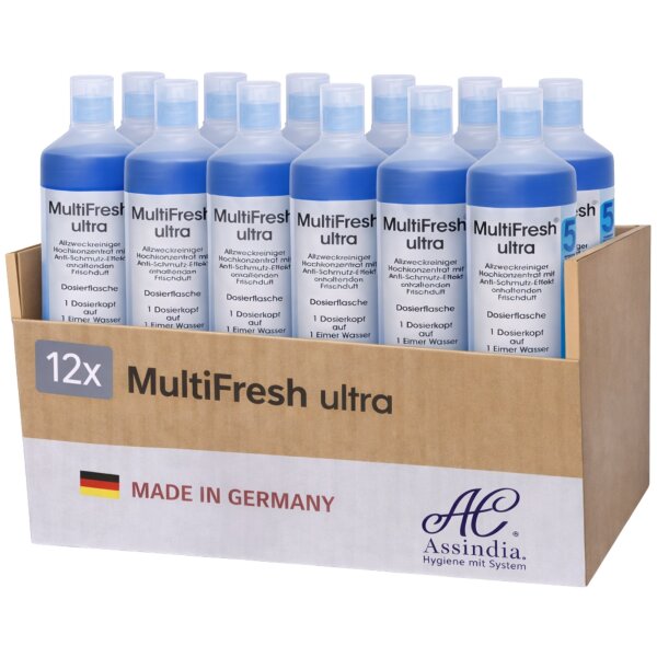 Assindia MultiFresh Ultra Allzweckreiniger 1 Liter - Karton á 12 Flaschen
