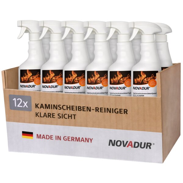 Kaminscheiben-Reiniger Klare Sicht – Karton á 12 Flaschen