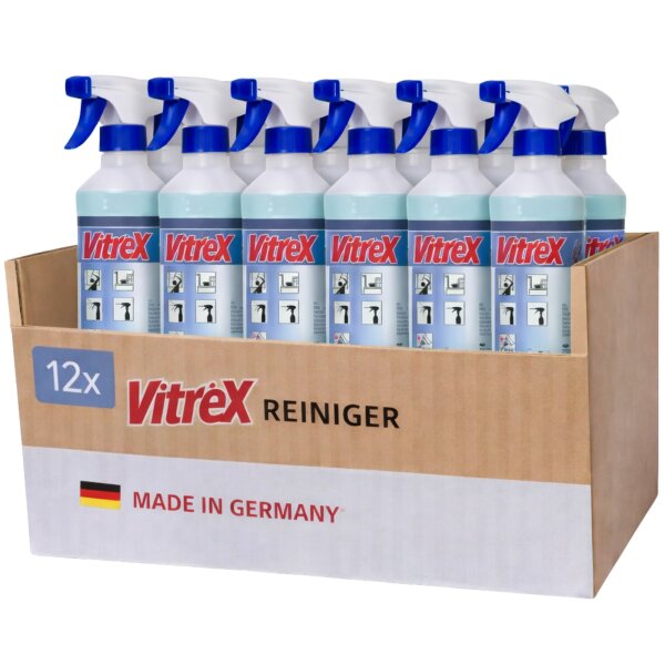 vitrex Glasreiniger 500 ml Sprühflasche - Karton á 12 Flaschen