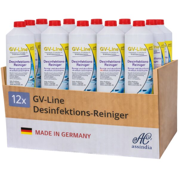 Assindia GV-Line Desinfektions-Reiniger  1000 ml - Karton á 12 Flaschen