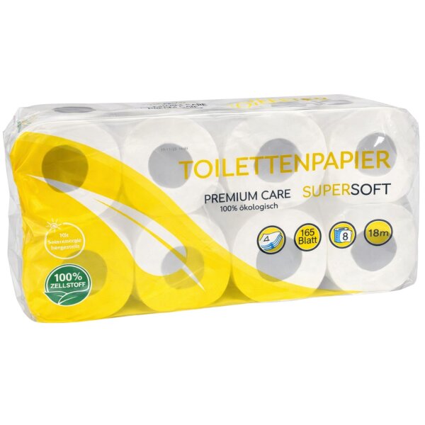 Toilettenpapier 4 lagig Zellstoff Super Soft - 165 Blatt