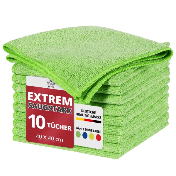 Ricostar Mikrofaser-Tücher  Grün – 10 Stück