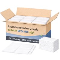 Papierhandtücher 2-lagig ECOLINE Zellstoff Z Faltung...