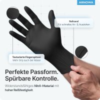 ARNOMED NITRIL MIDNIGHT BLACK - Nitril Handschuhe Schwarz