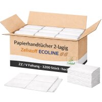 Papierhandtücher 2-lagig Zellstoff –...