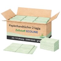 Papierhandtücher 2-lagig ZZ/V-Faltung grün