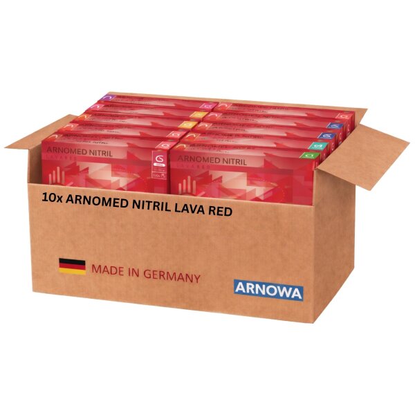 ARNOMED NITRIL LAVA RED - Karton á 10 Packungen