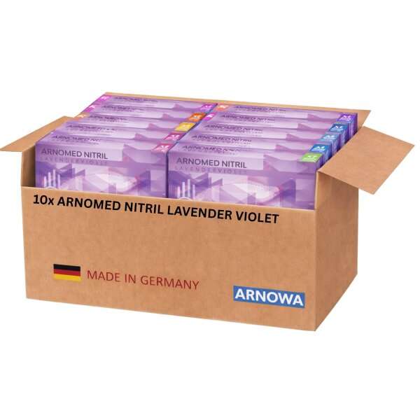 ARNOMED NITRIL LAVENDER VIOLET - Karton á 10 Packungen