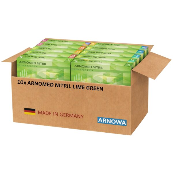 ARNOMED NITRIL LIME GREEN - Karton á 10 Packungen