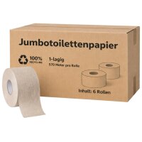 Jumbotoilettenpapier 1-lagig Recycling  570 m
