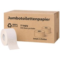 Jumbotoilettenpapier 2-lagig Recycling  330 m