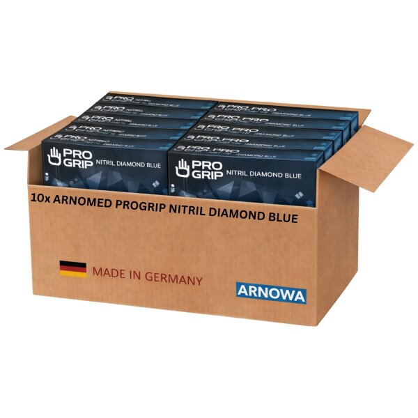 PROGRIP NITRIL DIAMOND BLUE - Karton á 10 Packungen