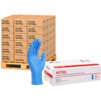 msafe Nitril-Handschuhe Extra puderfrei blau - Palette...