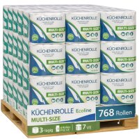 Küchenrollen 3 lagig ECOLINE Multi Size - Palette...