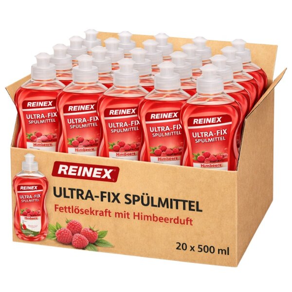 REINEX Ultra-Fix Spülmittel Himbeere 500 ml Karton á 20 Flaschen