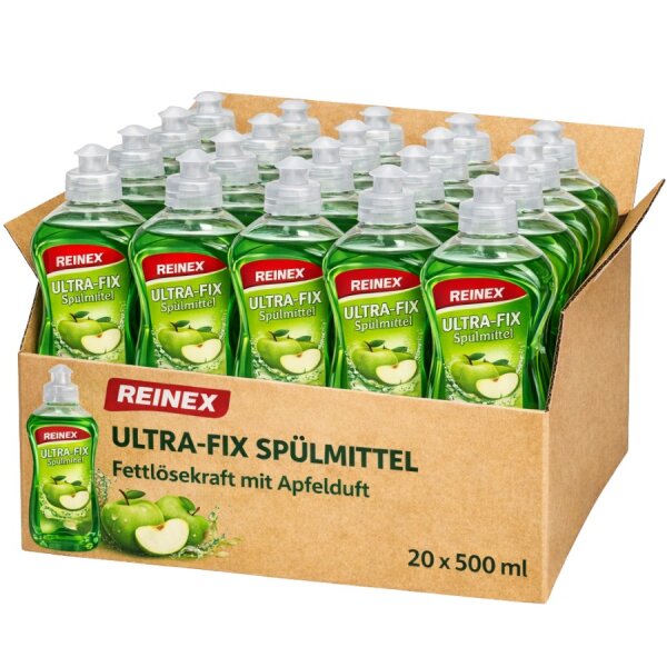 REINEX Ultra-Fix Spülmittel Apfel 500 ml Karton á 20 Flaschen
