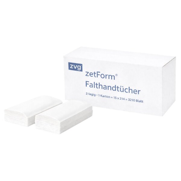 Papierhandtuch 2-lagig V-Falz – 3210 Blatt, weiß